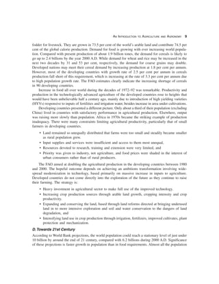 An introduction to agriculture and agronomy | PDF