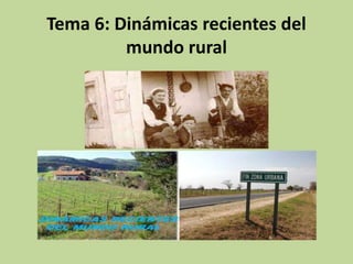 Tema 6: Dinámicas recientes del
mundo rural
 