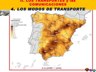 II. LOS TRANSPORTES y las COMUNICACIONES 4 .  LOS MODOS DE TRANSPORTE 