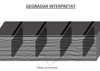 GEORADAR	INTERPRETAT	
“Sabates”	de	cimentació		
 