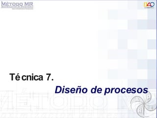 Técnica 7.   Diseño de procesos 
