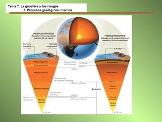 Tema 7. La geosfera y los riesgos 5. Procesos geológicos internos 