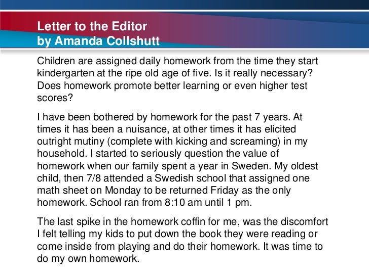 purposes of homework
