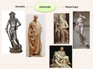 Donatello Miquel Àngel
ESCULTURA
 