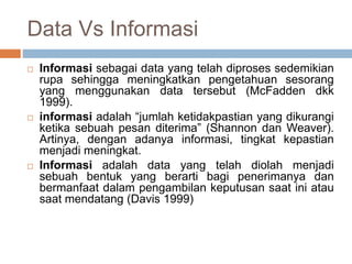 Data, Informasi, dan Pengetahuan | PPTX
