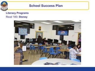 Literacy Programs
Read 180: Stoney
School Success Plan
 