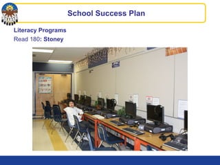 Literacy Programs
Read 180: Stoney
School Success Plan
 