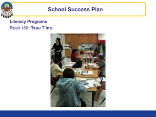 Literacy Programs
Read 180: Tsuu T’ina
School Success Plan
 