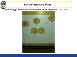 Technology: Interactive Whiteboards and Computers: Tsuu T’ina
School Success Plan
 