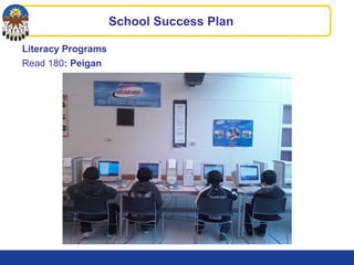 Literacy Programs
Read 180: Peigan
School Success Plan
 