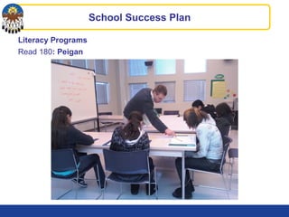 Literacy Programs
Read 180: Peigan
School Success Plan
 