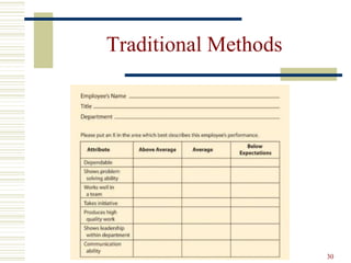 Traditional Methods
30
 