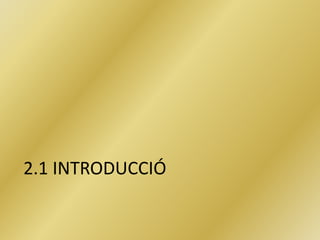 2.1 INTRODUCCIÓ
 