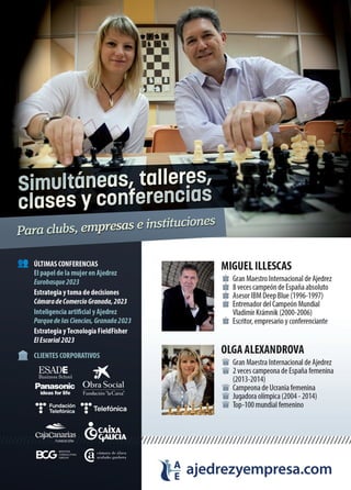 Disponible a partir de noviembre en ajedrez21.com
 