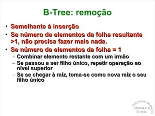 Dicionários: B-Trees