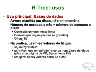 Dicionários: B-Trees