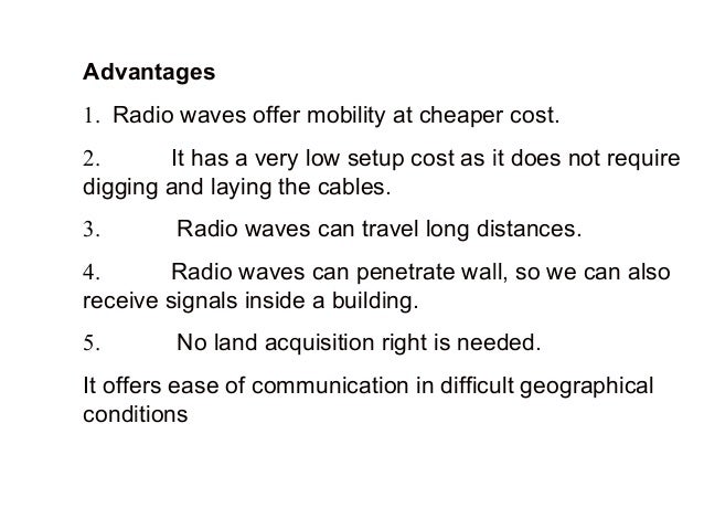 Disadvantages Of Radio Waves