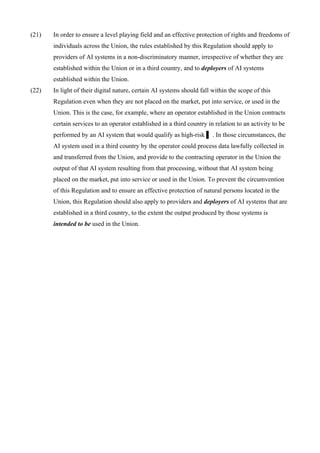 EU Artificial Intelligence Act 2024 passed ! | PDF