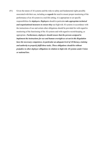 EU Artificial Intelligence Act 2024 passed ! | PDF
