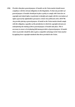 EU Artificial Intelligence Act 2024 passed ! | PDF