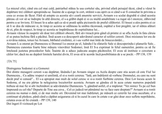 La miezul zilei, când era cel mai cald, patriarhul stãtea la usa cortului sãu, privind afarã peisajul tãcut, când a vãzut în
depãrtare trei cãlãtori apropiindu-se. Înainte de a ajunge la cort, strãinii s-au oprit ca si când s-ar fi consultat în privinta a
ceea ce aveau de fãcut. Fãrã sã astepte ca acestia sã-i cearã anumite servicii, Avraam s-a sculat degrabã si când acestia
pãreau cã vor sã se îndrepte în altã directie, el s-a grãbit dupã ei si cu multã amabilitate i-a rugat sã-l onoreze, zãbovind
pentru a se înviora. El însusi le-a adus apã ca sã-si poatã spãla picioarele de praful cãlãtoriei. El însusi a ales pentru ei ce
sã li se dea de mâncare si, în timp ce acestia se odihneau la umbra rãcoroasã, ospãtul a fost pregãtit, iar el stãtea alãturi
de ei, plin de respect, în timp ce acestia se împãrtãseau de ospitalitatea lui...
Avraam vãzuse în oaspetii sãi doar trei cãlãtori obositi, fãrã sã-i treacã prin gând cã printre ei se afla Acela în fata cãruia
el se putea închina fãrã a pãcãtui. Însã acum s-a descoperit adevãratul caracter al solilor ceresti. Desi misiunea lor era de
a revãrsa mânia, totusi lui Avraam, bãrbatul credintei, ei i-au vorbit mai întâi de binecuvântãri...
Avraam L-a onorat pe Dumnezeu si Domnul l-a onorat pe el, luându-l la sfaturile Sale si descoperindu-i planurile Sale...
Dumnezeu cunostea foarte bine mãsura vinovãtiei Sodomei; însã El S-a exprimat în felul oamenilor, pentru ca sã fie
înteleasã justetea procedeelor Sale. Înainte de a aduce judecata asupra pãcãtosilor, El avea sã instituie o cercetare a
cãilor lor; dacã nu au depãsit limitele harului divin, El avea sã le acorde încã posibilitatea de a se pocãi. - PP 138, 139

{TA 75}

Distrugerea Sodomei si a Gomorei
Doi dintre mesagerii ceresti s-au depãrtat, lãsându-l pe Avraam singur cu Acela despre care stia acum cã este Fiul lui
Dumnezeu... Cu adânc respect si umilintã, el si-a rostit cererea: "Iatã, am îndrãznit sã vorbesc Domnului, eu care nu sunt
decât praf si cenusã"... El s-a apropiat mai mult de solul ceresc si si-a rostit fierbinte cererea. Desi Lot locuia acum în
Sodoma, el nu era pãrtas la nelegiuirea locuitorilor acesteia. Avraam se gândea cã în acea cetate numeros populatã
trebuia sã mai fie si alti închinãtori ai adevãratului Dumnezeu. ªi, gândind astfel, el a implorat: "Vei nimici Tu pe cel bun
împreunã cu cel rãu? Departe de Tine asa ceva... Cel ce judecã tot pãmântul nu va face oare dreptate?" Avraam si-a rostit
cererea nu numai o datã, ci de mai multe ori. Devenind tot mai îndrãznet, pe mãsurã ce cererile lui erau ascultate, el a
continuat sã pledeze, pânã când a cãpãtat asigurarea cã si în cazul în care în cetate s-ar gãsi doar zece suflete neprihãnite,
cetatea avea sã fie crutatã. - PP 139, 140
Doi îngeri îl viziteazã pe Lot
 