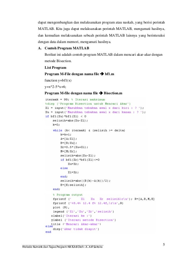 Contoh Soal Program Matlab Dikdasmen Contoh Soal Program Matlab Dikdasmen