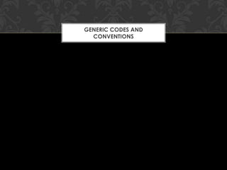 GENERIC CODES AND
CONVENTIONS

 