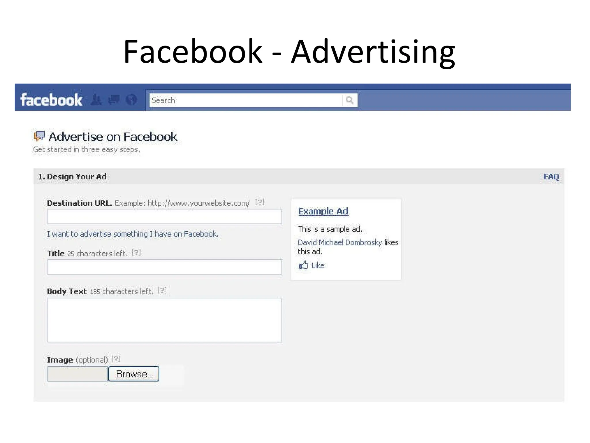 Facebook - Advertising 