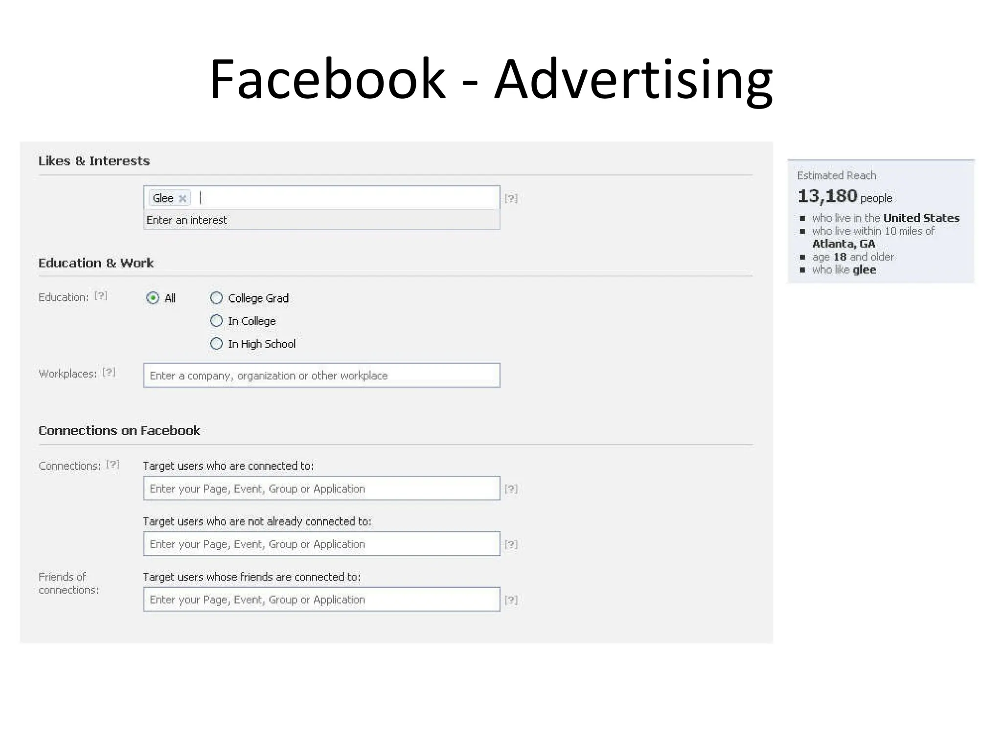 Facebook - Advertising 