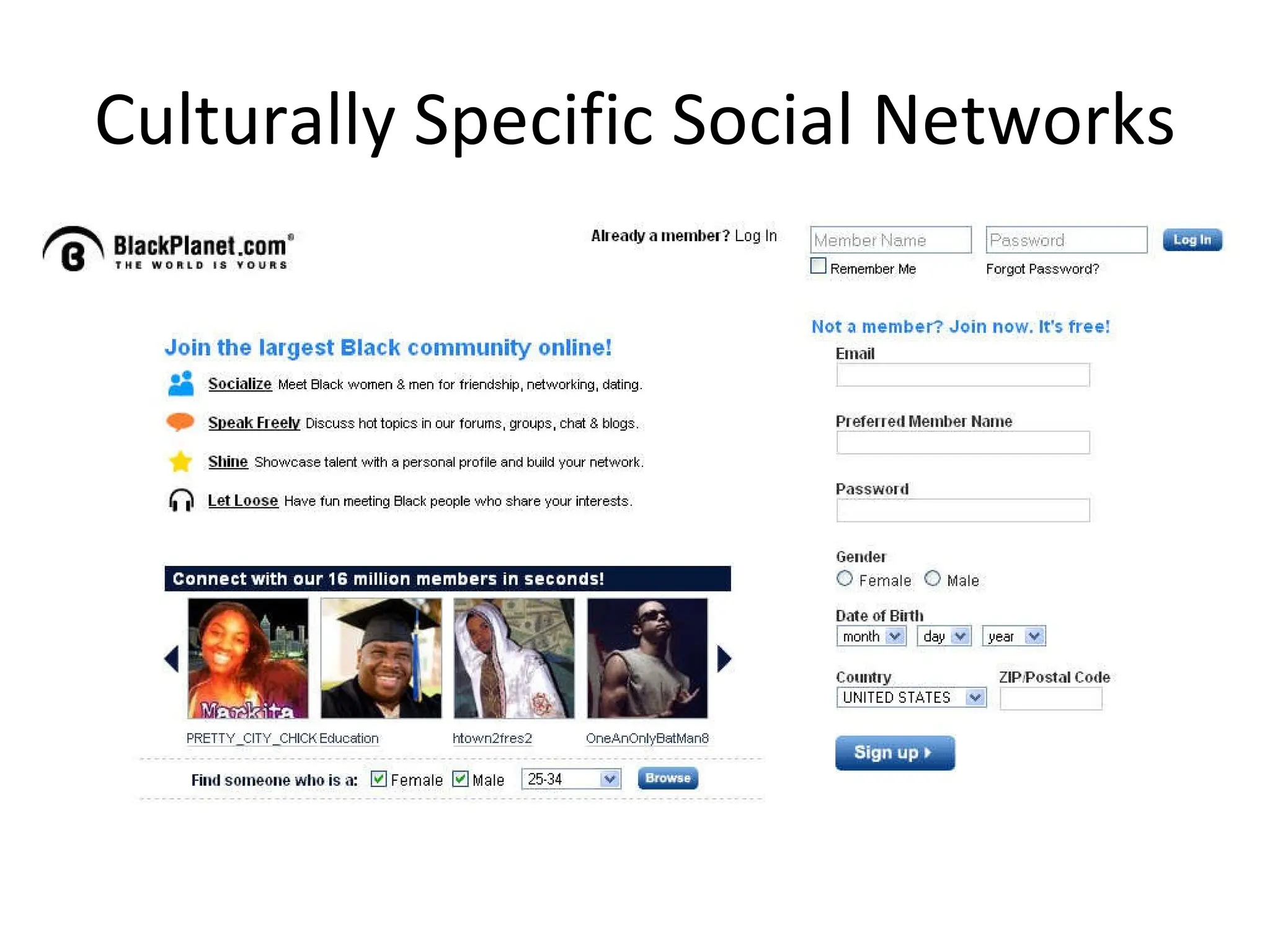 Culturally Specific Social Networks 