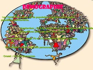 DÉMOGRAPHIE Les TAAF n'ont jamais eu de population autochtone et aucune population permanente.  Amsterdam : 25 à 45 personnes (avec des missions ponctuelles de quelques personnes sur Saint-Paul).  Îles Kerguelen : entre 70 et 110 personnes suivant la saison.  Terre Adélie: entre 30 et 100 personnes.  Crozet : 25 à 45 personnes.  