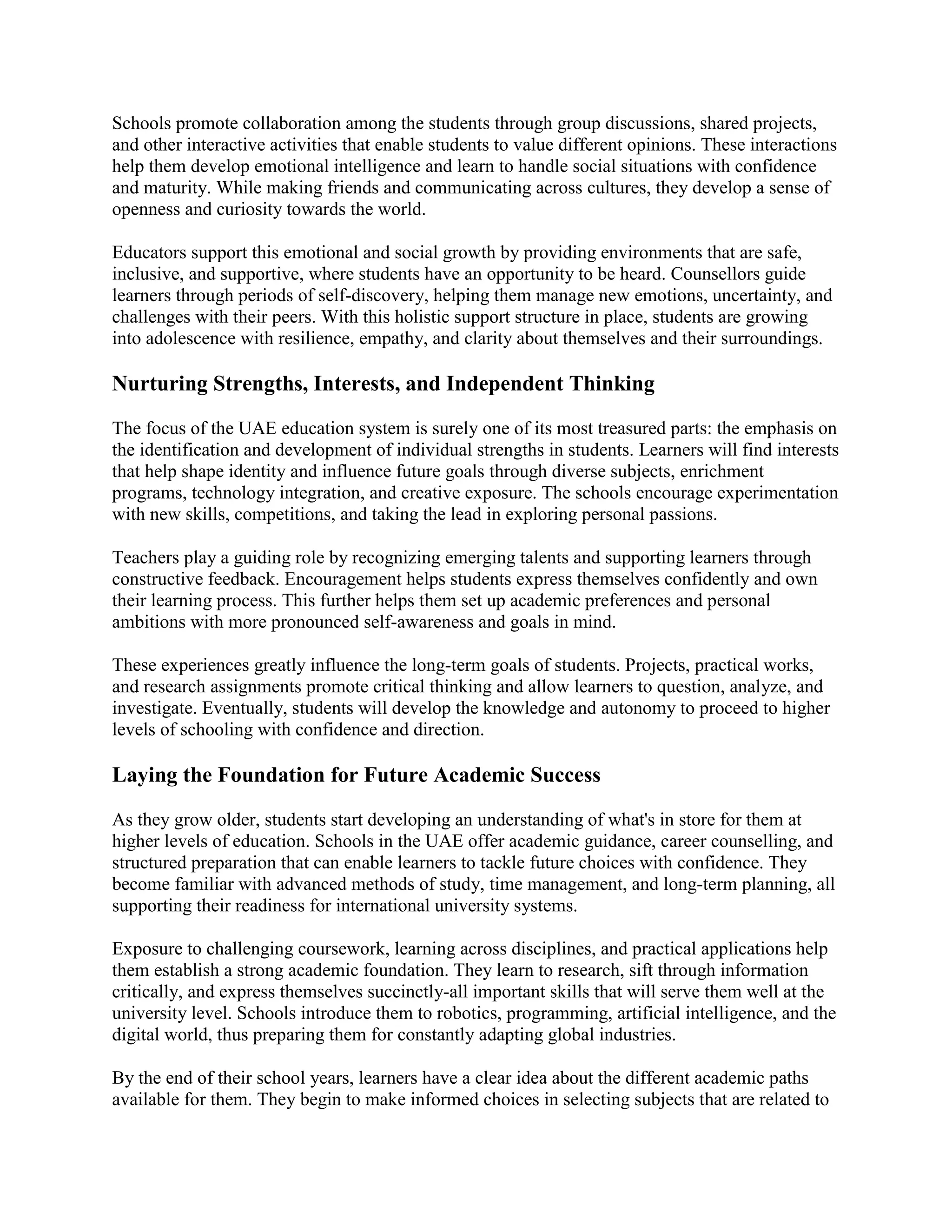 Diverse Curricula in UAE Schools: Understanding the Academic Landscape ...