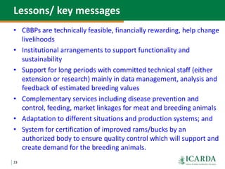 Community-based small ruminant breeding programs—Attractive option in low input systems
