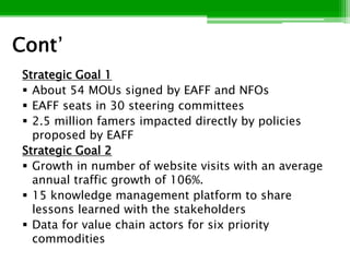 Eastern Africa Farmers Federation outreach to members