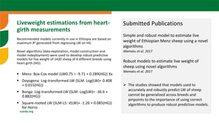  Sheep fattening: The case of Ethiopia