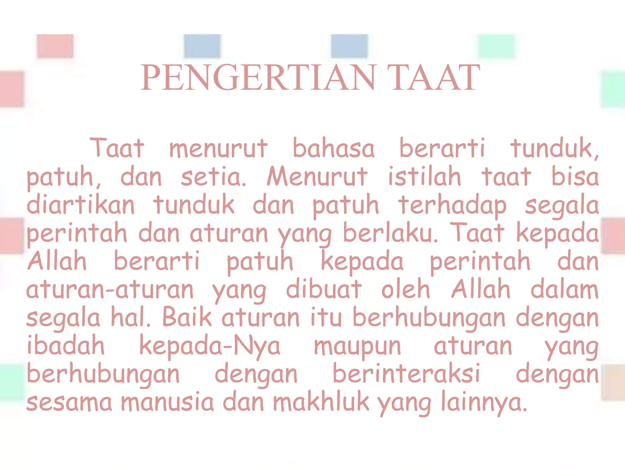 Taat, ikhlas, khauf PPTX