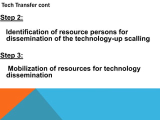 Technology transfer process for Rwandan Cooperatives