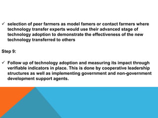 Technology transfer process for Rwandan Cooperatives