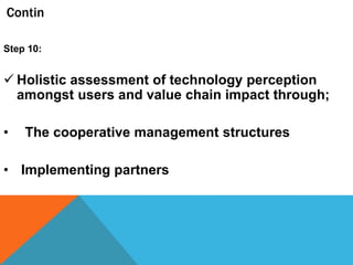 Technology transfer process for Rwandan Cooperatives