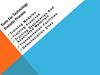 Technology transfer process for Rwandan Cooperatives