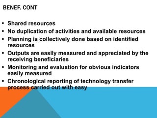 Technology transfer process for Rwandan Cooperatives