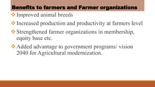 Modalities of cascading training in livestock technologies to farmers in Uganda 