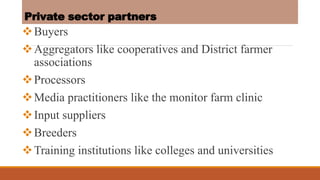 Modalities of cascading training in livestock technologies to farmers in Uganda 
