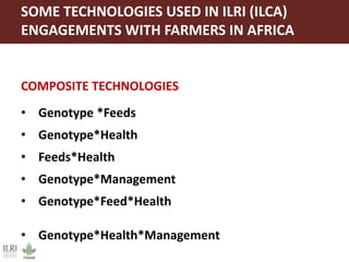 Proven dairy technologies for smallholder and medium scale market-oriented dairy systems
