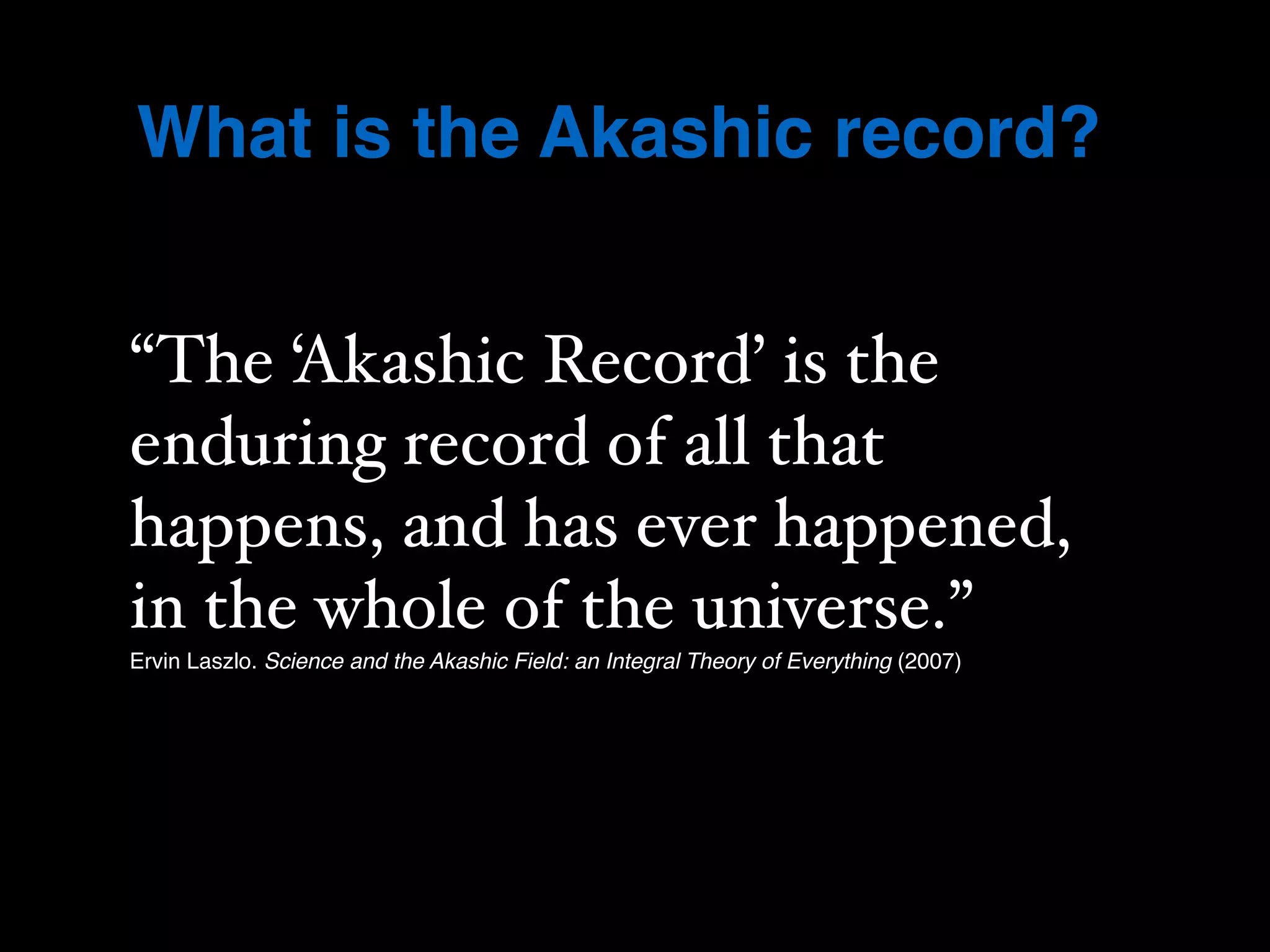 Archivatopia - The Akashic Record: what if? | PDF