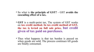 Comprehensive Overview of Goods and Services Tax (GST) in India | PPT