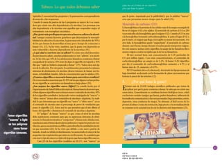 ¿Que hay en el humo de un cigarillo?
                                Tabaco: Lo que todos debemos saber                                      ¿Por qué fuma la gente?


                       Apéndice 1 encontrará las preguntas y la puntuación correspondiente              que la gente, impulsada por la publicidad y por la palabra “suaves”
                       de acuerdo a las respuestas.                                                     cree que presentan menos riesgos para la salud (21).
                       Cuando la suma de puntos de las 6 preguntas es mayor de 6 se consi-
                       dera que existe una alta dependencia a la nicotina. Las personas con             Monóxido de carbono (CO)
                       alta dependencia a la nicotina son aquellas que responden mejor al               La hemoglobina es la proteína de las células rojas de la sangre encargada de
                       tratamiento con reemplazo nicotínico.                                            llevar el oxígeno (O2) a los tejidos. El monóxido de carbono (CO) es 250
                       ¿Hay gente más predispuesta que otra a hacerse adicta a la nicoti-               veces más afín a la hemoglobina que el oxígeno (O2). Cuando el CO se une
                       na? Aunque existen factores genéticos que determinan la suscepti-                a la hemoglobina formando carboxihemoglobina, le quita el lugar al O2 y,
                       bilidad a la adicción a la nicotina, la gran mayoría (alrededor de 90%)          por lo tanto, el oxígeno que llega a los tejidos es menor del necesario. Por
                       de los que fuman la desarrollan al muy poco tiempo de comenzar a                 otro lado, la hemoglobina queda “enganchada” al monóxido de carbono
                       fumar (16, 17). Se ha visto, también, que la gente con depresión es              durante casi 6 horas, tiempo durante el cual no puede transportar oxígeno.
                       más vulnerable a hacerse dependiente de la nicotina (18).                        De esta manera, incluso entre cigarrillos, la sangre de los fumadores lleva
                       ¿A qué edad se convierte uno en adicto? No existe una edad determina-            menos oxígeno a todos los tejidos que la de los no fumadores.
                       da para hacerse adicto, muchos adolescentes ya son “adictos” a la nicoti-              El aire normal tiene una concentración de 1-30 partículas de
                       na. Se ha visto que 40% de los adolescentes fumadores comienza a fumar           CO por millón (ppm). Con estas concentraciones, el contenido de
                       enseguida de levantarse, 50% trató de dejar el cigarrillo sin lograrlo y 50%     carboxihemoglobina en sangre es de 1-2%. Al fumar 5-20 cigarrillos
                       dijo que “ojalá no hubiera empezado a fumar” (19). Todos estos son sig-          por día el contenido de carboxihemoglobina aumenta a 4-7% y al
                       nos de la adicción. Por otra parte, los adolescentes presentan los mismos        fumar más de 25, aumenta a 8-15%.
                       síntomas de abstinencia a la nicotina (deseos intensos de fumar, nervio-               El CO también eleva el colesterol y desciende las lipoproteínas de
                       sismo, irritabilidad, hambre, falta de concentración) que los adultos (20).      baja densidad, acelerando así la formación de placa ateromatosa que
                       ¿Cuantos cigarrillos es necesario fumar para convertirse en adicto?              lesiona la pared de las arterias (12).
                       Diversos estudios muestran que 33-50% de los que alguna vez han proba-
                       do un cigarrillo se convierten en fumadores a largo plazo (20).                  5.        ¿Por qué fuma la gente?
                                                                                                            xisten más de 10.000 trabajos científicos publicados que tratan de
                       ¿Son mejores los cigarrillos suaves (light)? Un estudio hecho por el
                       Departamento de Salud Pública del estado de Massachusetts demostró que,
                       si bien algunos cigarrillos suaves tienen menor contenido de nicotina, 85%
                                                                                                        E   explicar por qué la gente comienza a fumar. Se sabe que no existe una
                                                                                                        causa única. Generalmente se combinan factores biológicos (sexo, edad)
                       de los cigarrillos estudiados, incluyendo varios catalogados de “suaves” o       con factores sociales (amigos que fuman, padres fumadores, influencia de
                       “ultra- suaves” tienen altos contenidos de nicotina y alquitrán. En reali-       los medios de comunicación) y factores personales (baja autoestima, estrés,
                       dad, lo que determina que un cigarrillo sea “suave” o “ultra- suave”, no es      depresión, otras conductas de riesgo). No obstante, el fácil acceso de los
                       el contenido de nicotina sino el porcentaje de poros de ventilación que          jóvenes al tabaco (venta sin restricción, bajo precio) y la normalización de
                       posee el cigarrillo (21). Estos son los que permiten que el aire diluya el       su consumo en la sociedad son dos de los factores más importantes (23).
                       humo del cigarrillo y disminuya el contenido de nicotina y alquitrán.
                             El “peligro” de fumar “suaves” es que, como el nivel de nicotina
   Fumar cigarrillos   debe mantenerse constante para que no aparezcan síntomas de absti-
    “suaves” o light   nencia, los fumadores tienden a “compensar” y fuman más, inhalan más,
                       mantienen más el humo dentro de los pulmones y tapan los poros de ven-
    es tan peligroso   tilación, que se encuentran en el filtro, para absorber la cantidad de nicoti-
          como fumar   na que necesitan (22). Se ha visto que debido a este nuevo patrón de
cigarrillos comunes.   fumado, donde se inhala profundamente, ha aumentado el cáncer de las
                       pequeñas vías respiratorias que antes no era frecuente. Se considera que
                       este nuevo tipo de cáncer es típico de la gente que fuma cigarrillos suaves.
                             Casi 2/3 de los cigarrillos vendidos en EE.UU. son “suaves” ya

 12                                                                                                                                                                                    13

                                                                                                        GUÍA
                                                                                                        ACTUALIZADA
                                                                                                        PARA EDUCADORES
 