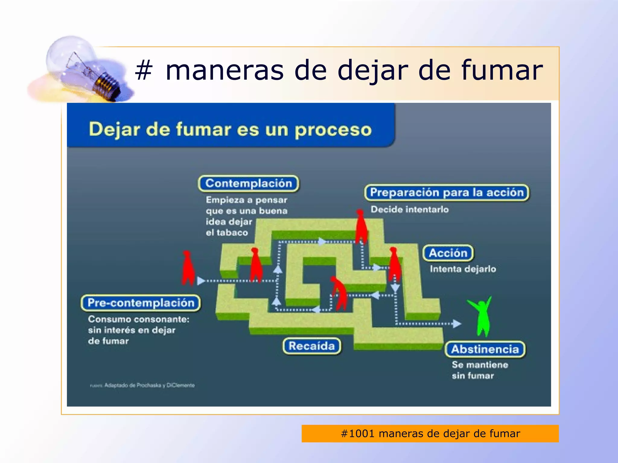 #1001 maneras de dejar de fumar
# maneras de dejar de fumar
 