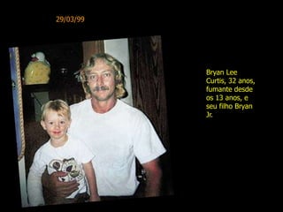 29/03/99Bryan Lee Curtis, 32 anos, fumante desde os 13 anos, e seu filho Bryan Jr.