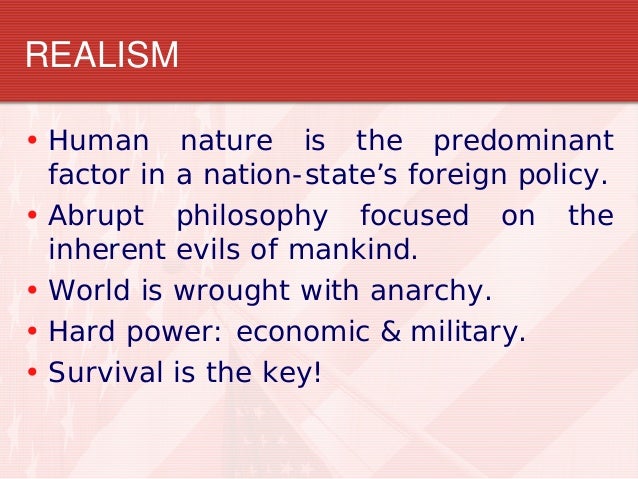 Realism Human Nature Ir Realism Human Nature Ir